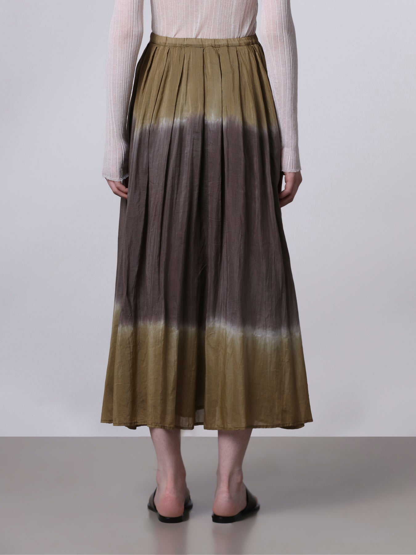 Gonna ampia a pieghe tie-dye