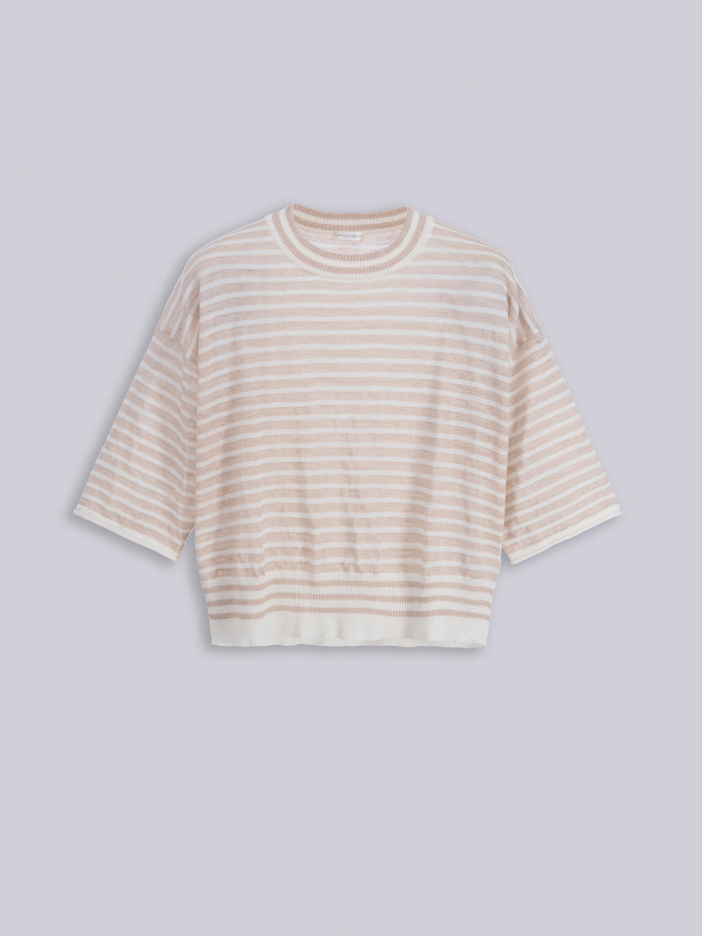 T-shirt rigata in lino