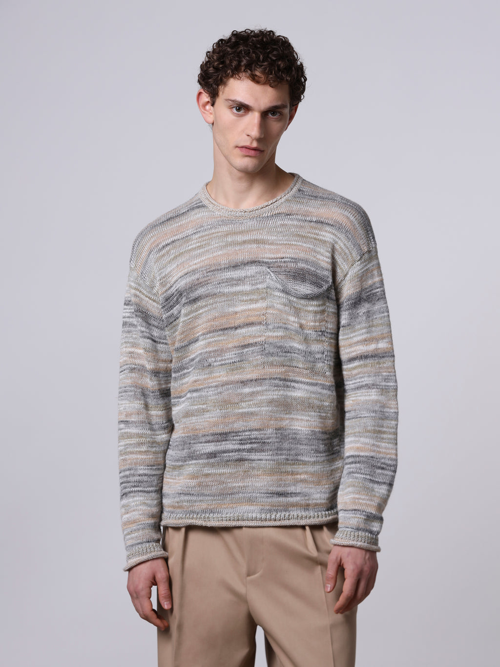 Maglia in lino con tasca
