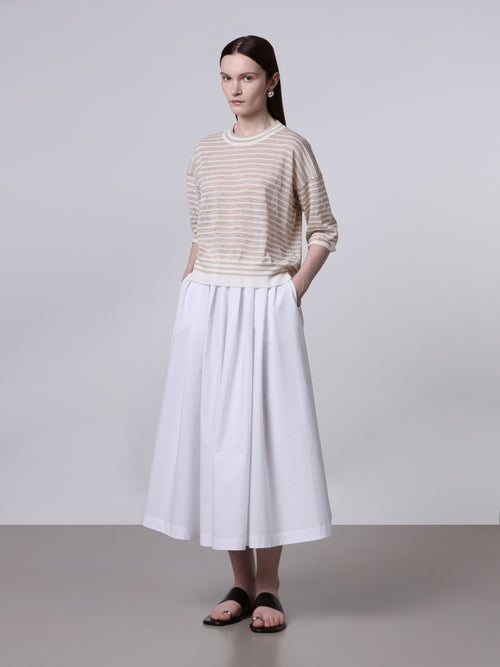 T-shirt rigata in lino