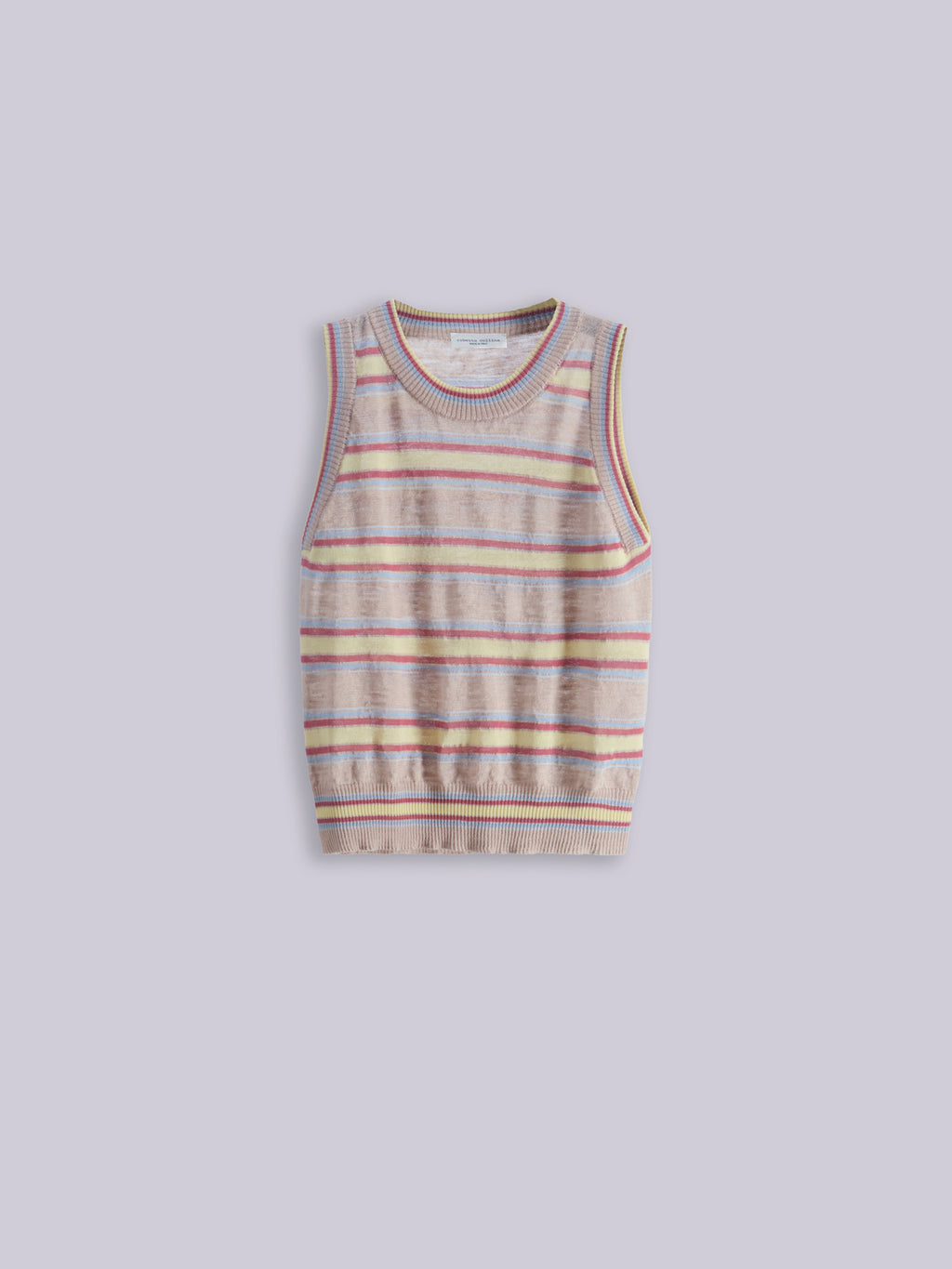Top in maglia rigato