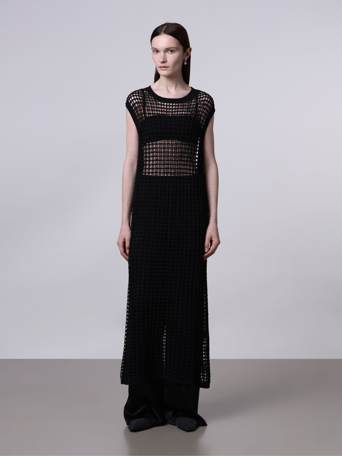 Abito in maglia retato