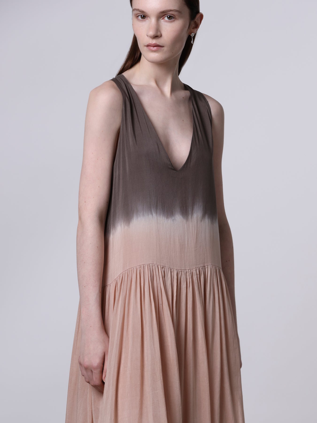 Abito semi-trasparente tie-dye