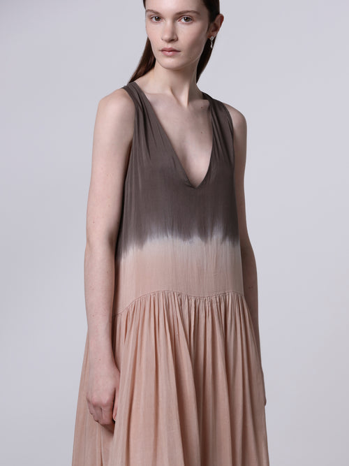 Abito semi-trasparente tie-dye