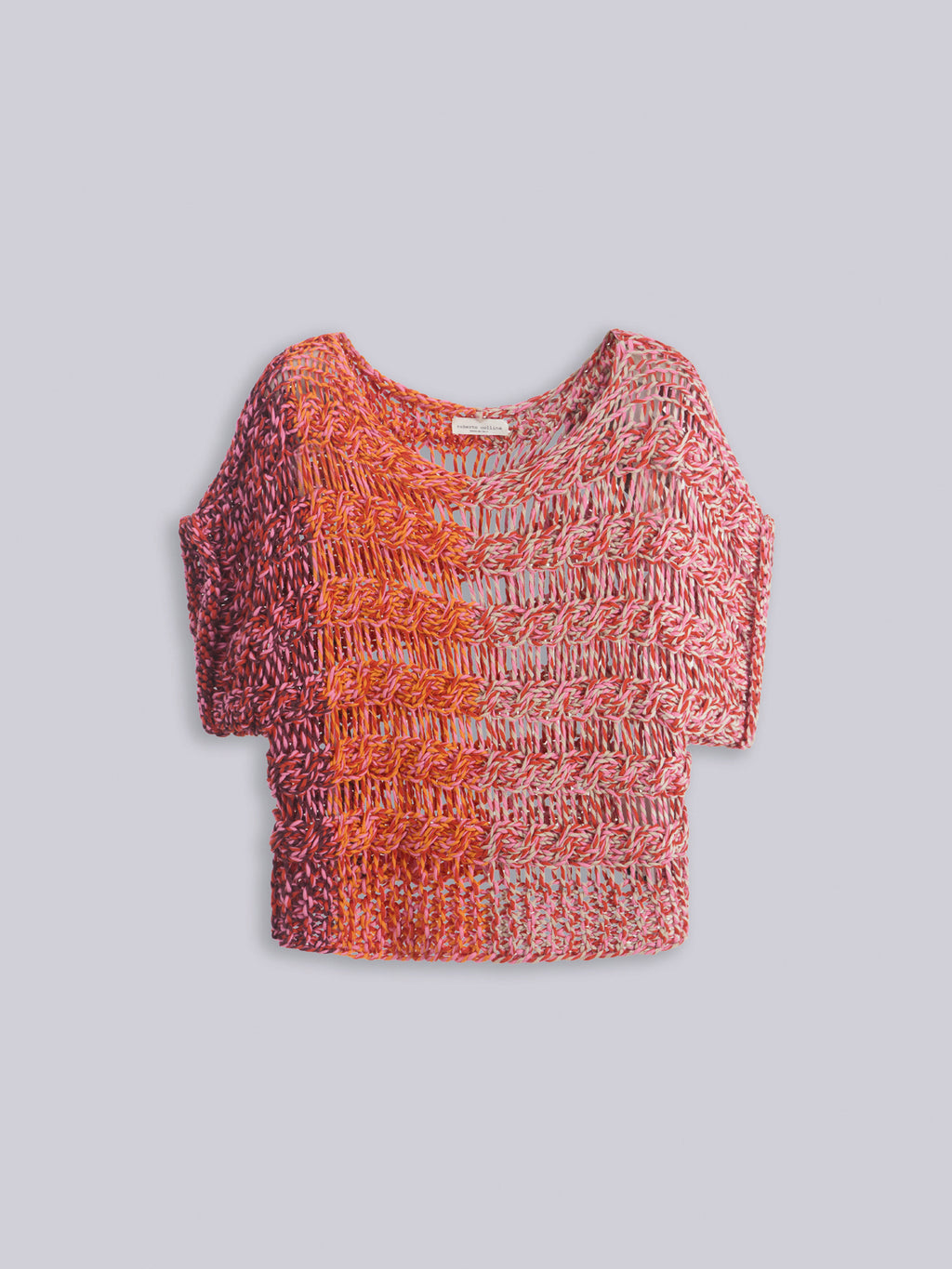 Top punto treccia multicolor