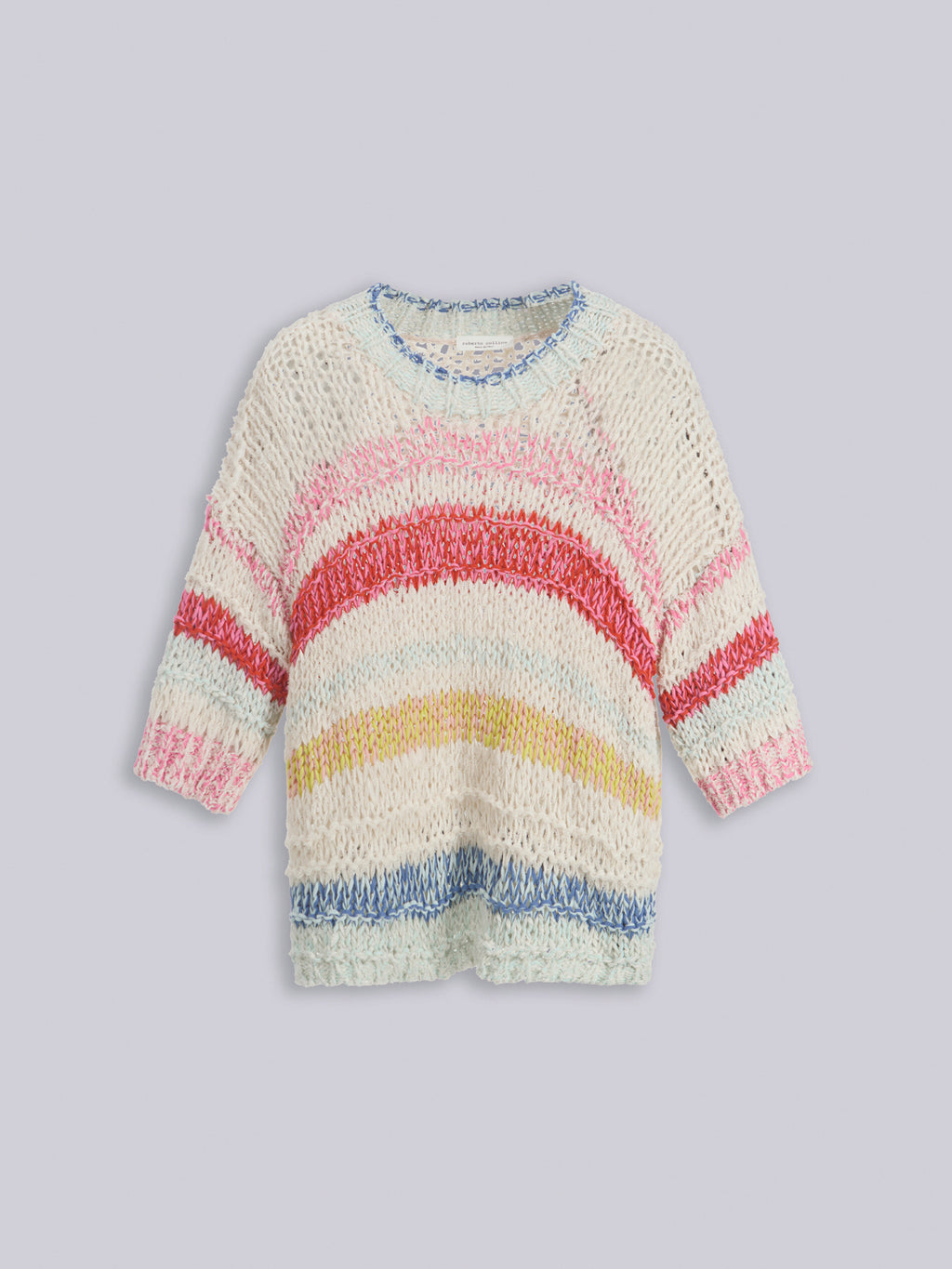T-shirt mix di punti rigata