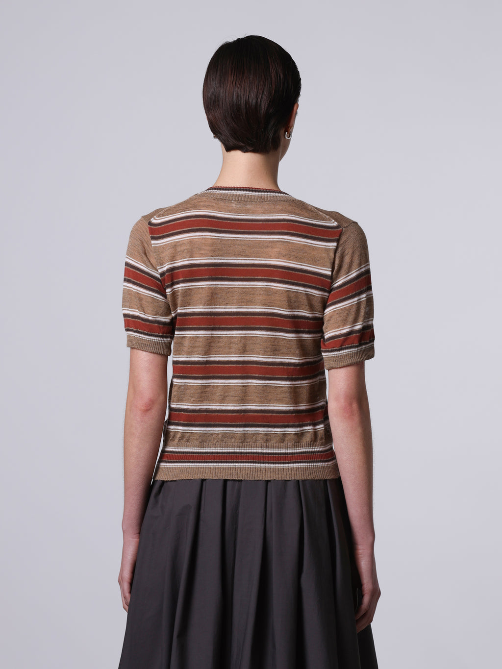 T-shirt in maglia rigata