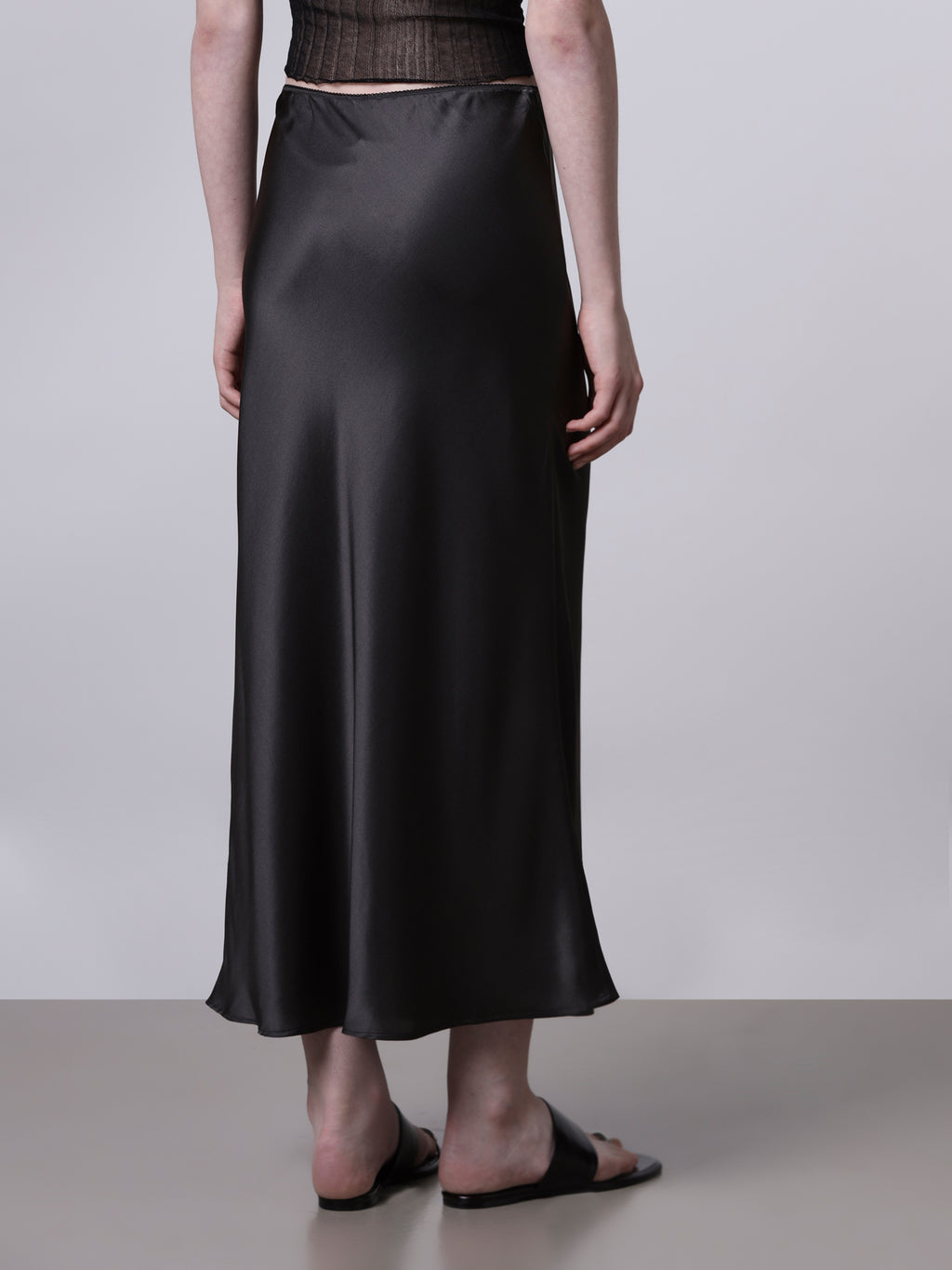 Gonna longuette in seta