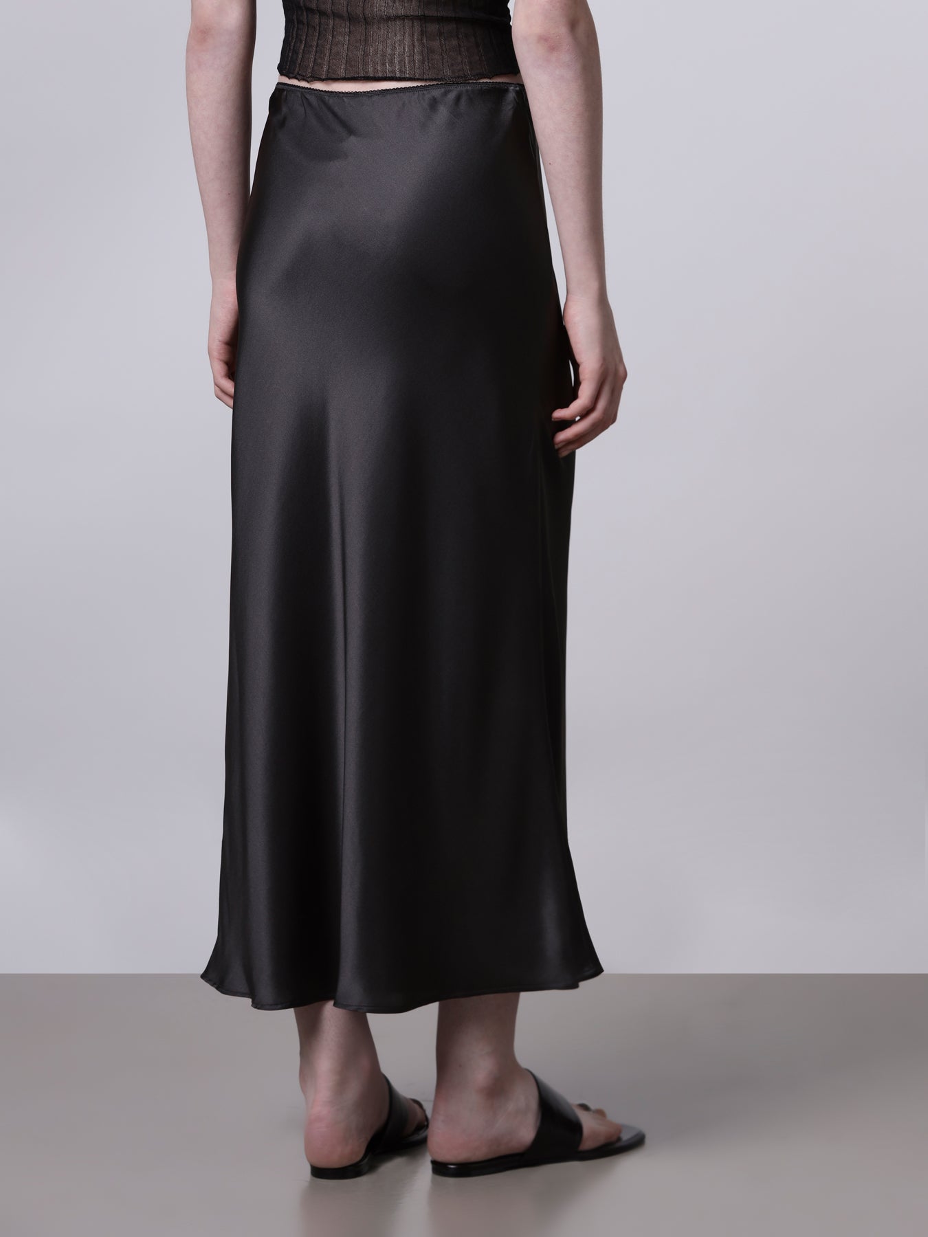 Gonna longuette in seta