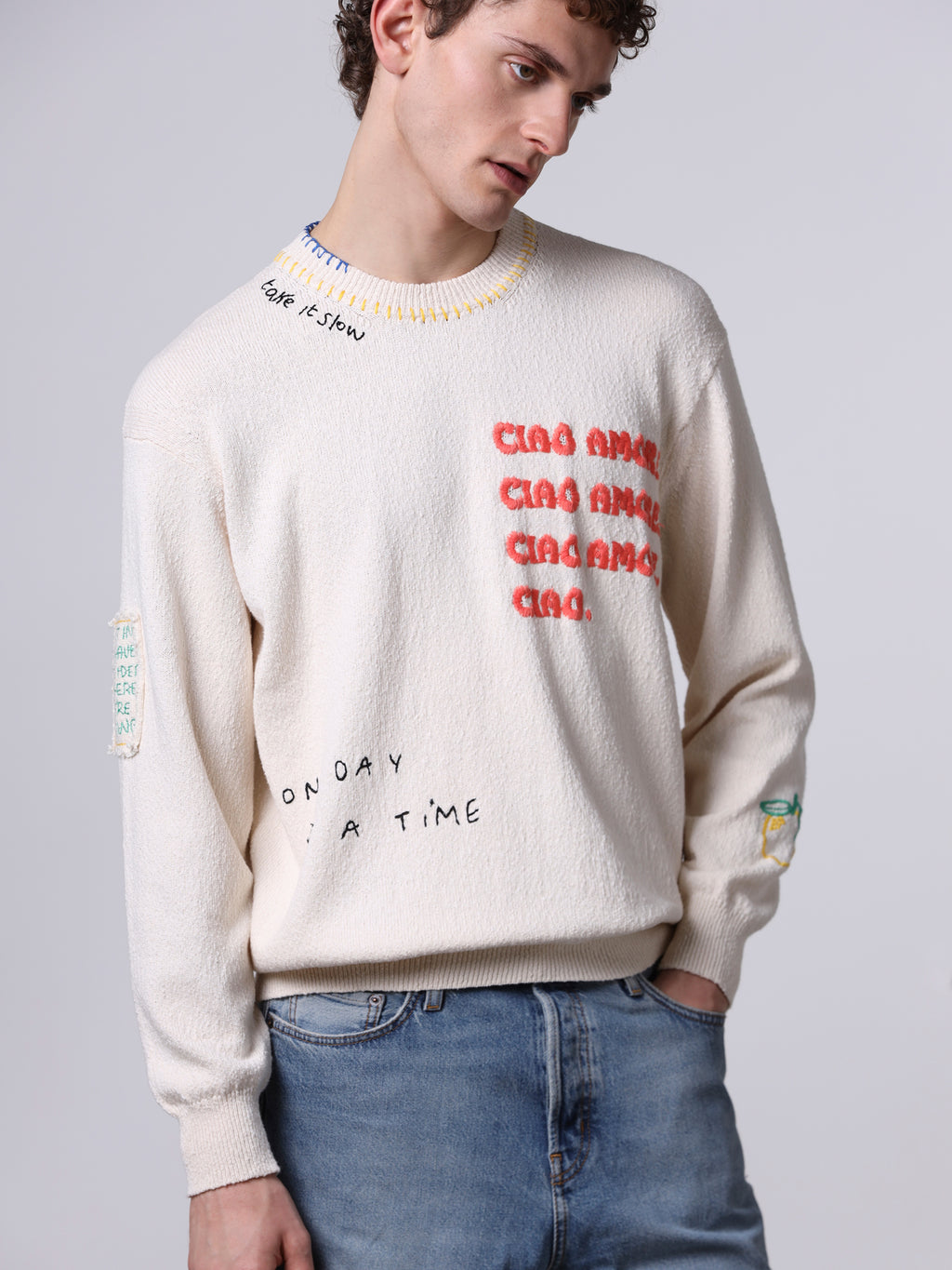 Maglia ricamata "Ciao Amore"