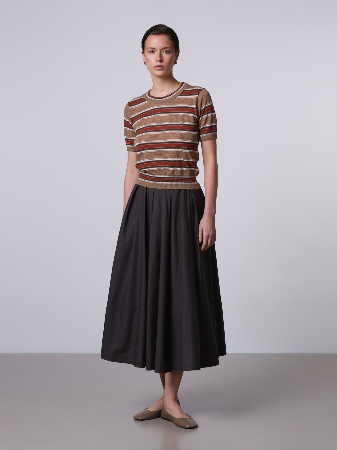 T-shirt in maglia rigata