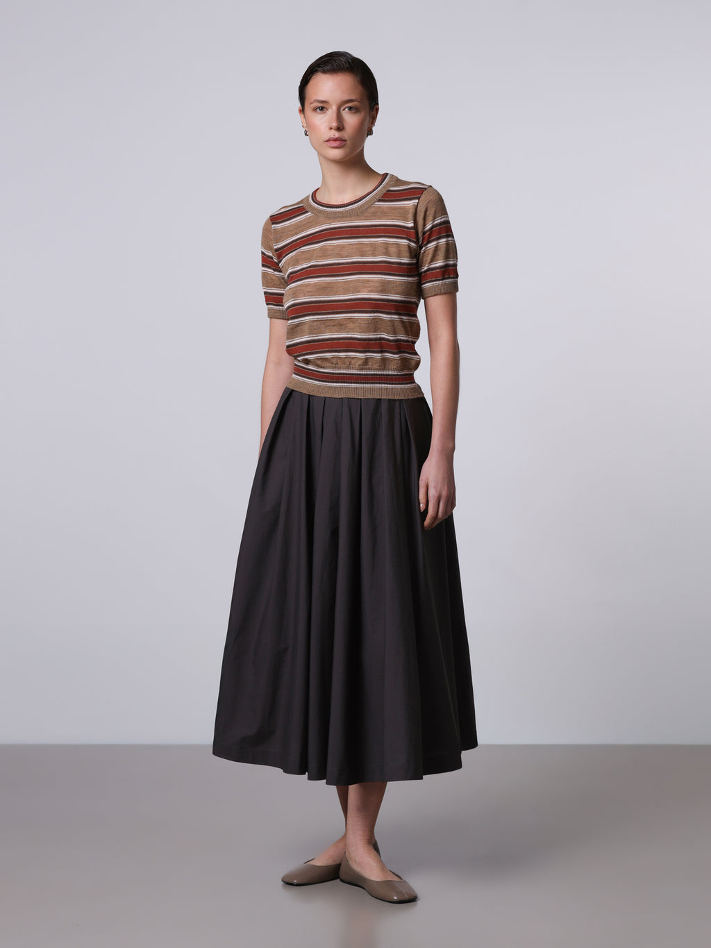 T-shirt in maglia rigata