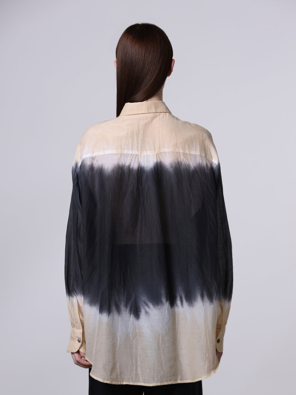 Camicia over semi-trasparente tie-dye