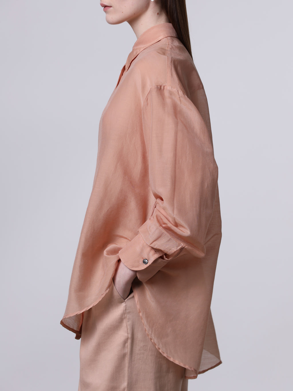 Camicia over semi-trasparente