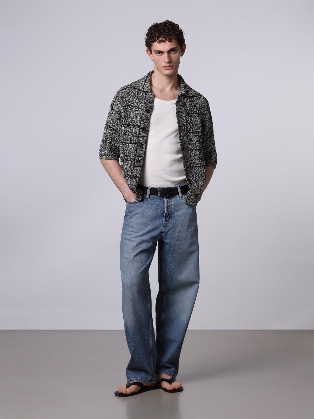 Camicia punto texture mouliné