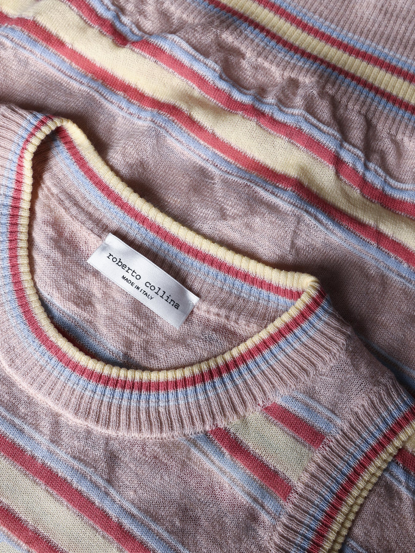 Top in maglia rigato