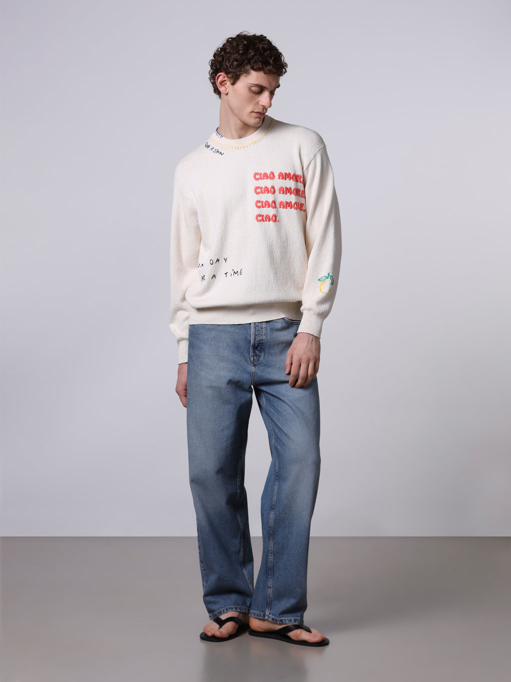 Maglia ricamata "Ciao Amore"