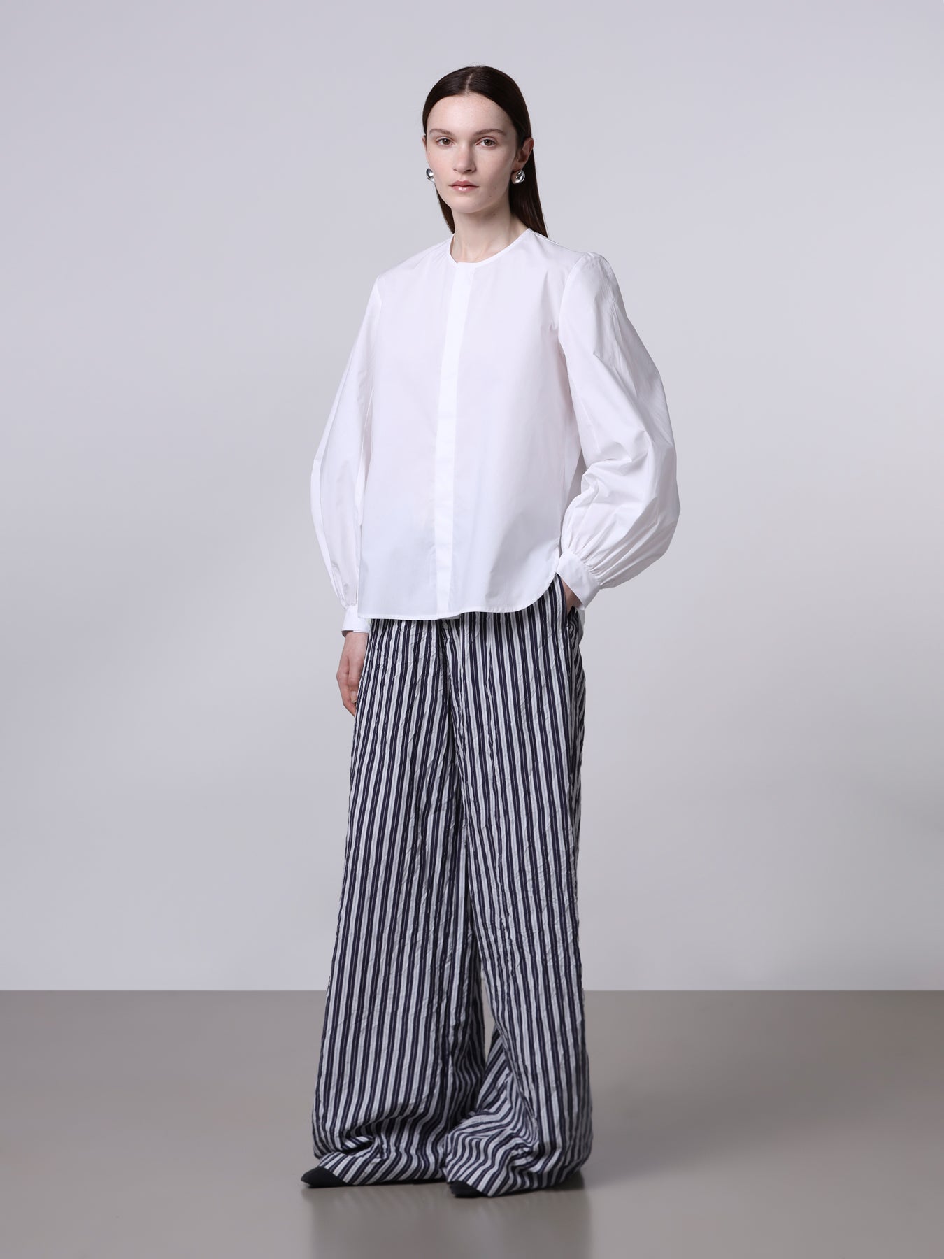 Camicia over con maniche arricciate