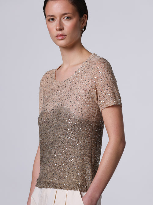 T-shirt con paillettes