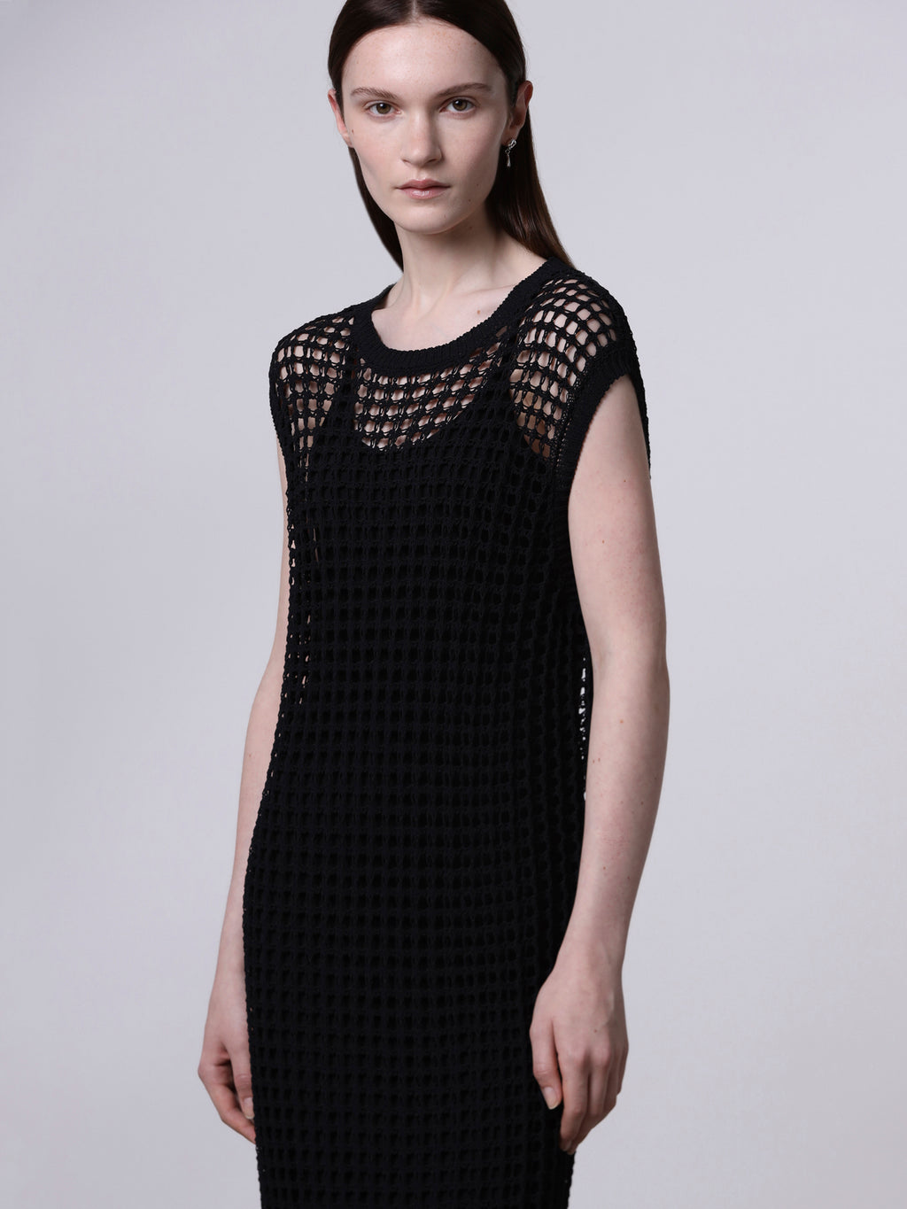 Abito in maglia retato