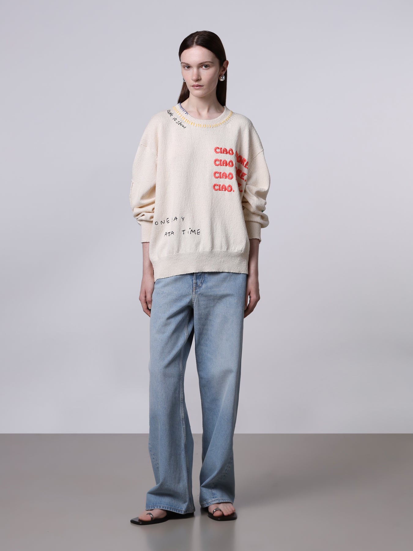 Maglia ricamata "Ciao Amore"